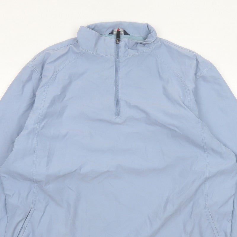 Marks and Spencer Men Blue XL 1/4 Zip Lightweight Windbreaker Jacket