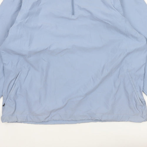 Marks and Spencer Men Blue XL 1/4 Zip Lightweight Windbreaker Jacket