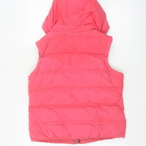 Boden Women Pink UK 16 Hooded Down Padded Puffer Gilet Waistcoat