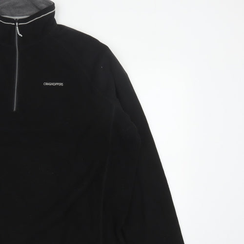 Craghoppers Men’s Black 3XL 1/4 Zip Fleece Pullover Sweatshirt