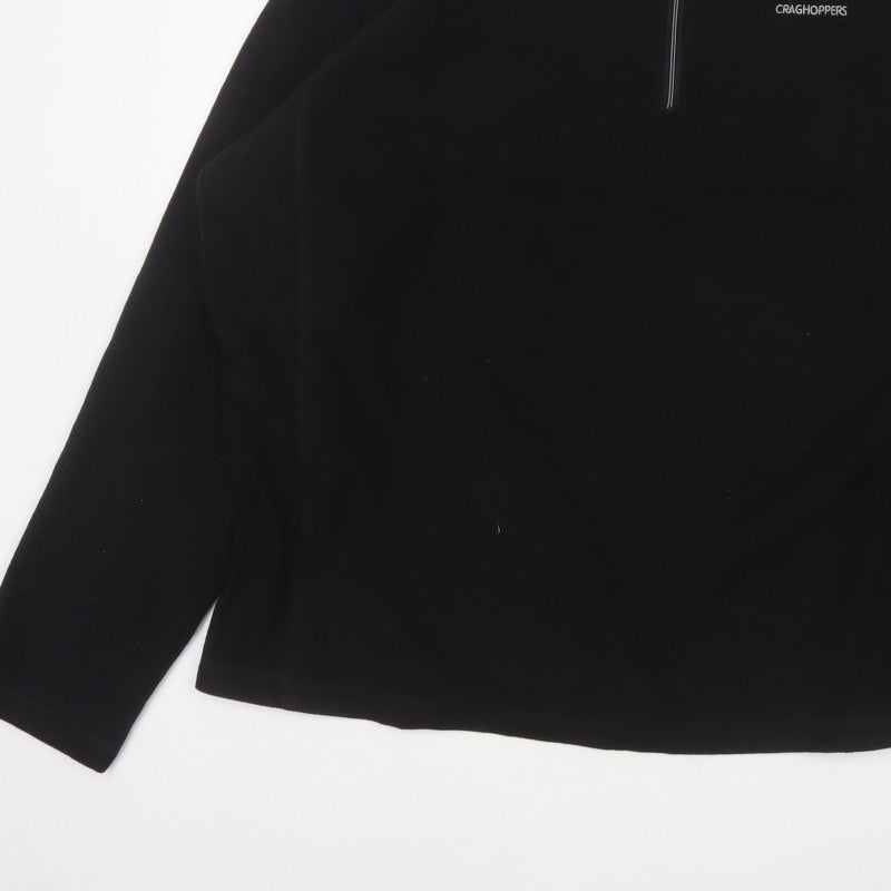 Craghoppers Men’s Black 3XL 1/4 Zip Fleece Pullover Sweatshirt