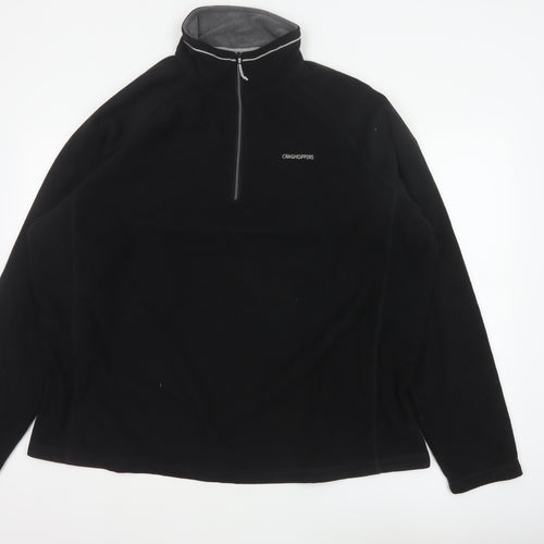 Craghoppers Men’s Black 3XL 1/4 Zip Fleece Pullover Sweatshirt