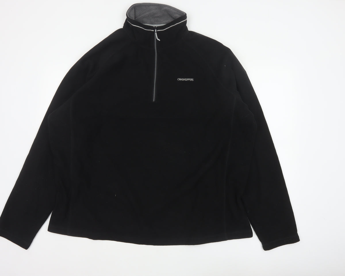 Craghoppers Men’s Black 3XL 1/4 Zip Fleece Pullover Sweatshirt