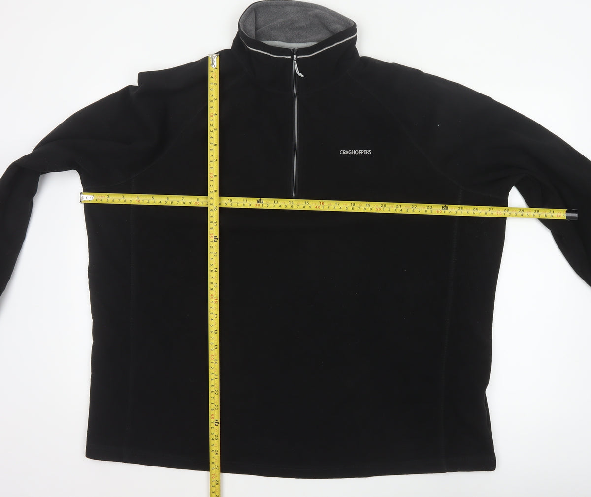Craghoppers Men’s Black 3XL 1/4 Zip Fleece Pullover Sweatshirt