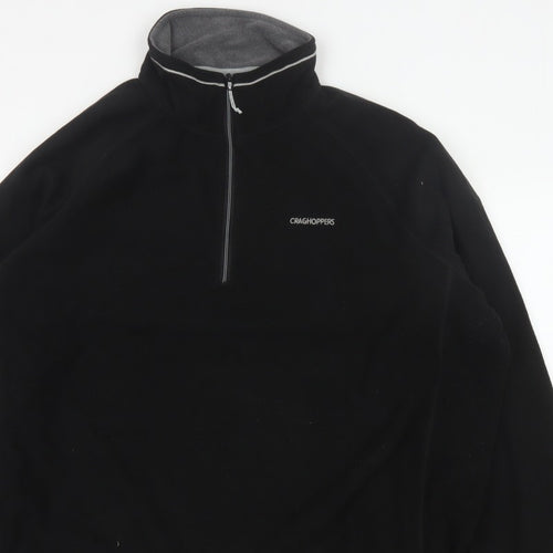 Craghoppers Men’s Black 3XL 1/4 Zip Fleece Pullover Sweatshirt