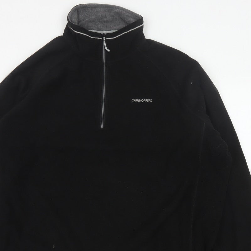 Craghoppers Men’s Black 3XL 1/4 Zip Fleece Pullover Sweatshirt