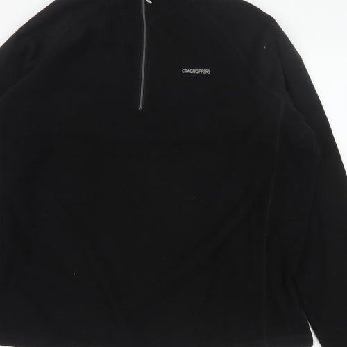 Craghoppers Men’s Black 3XL 1/4 Zip Fleece Pullover Sweatshirt