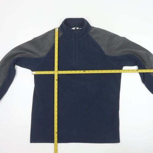 Mountain Warehouse Men's Blue Grey S Fleece 1/4 Zip Jacket