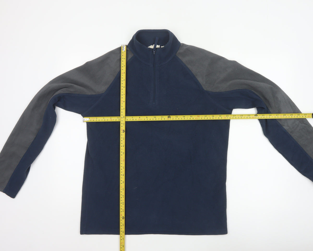 Mountain Warehouse Men's Blue Grey S Fleece 1/4 Zip Jacket