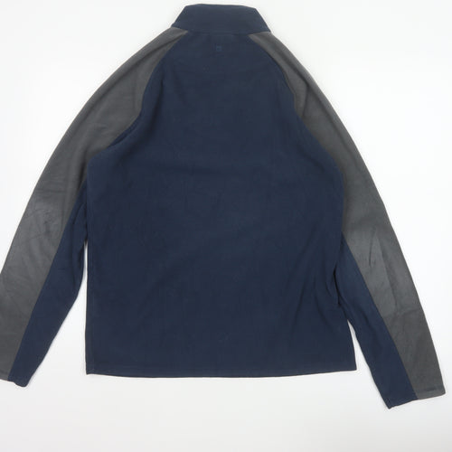 Mountain Warehouse Men's Blue Grey S Fleece 1/4 Zip Jacket