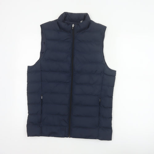 Marks and Spencer Men Blue Small Down Puffer Bodywarmer Gilet