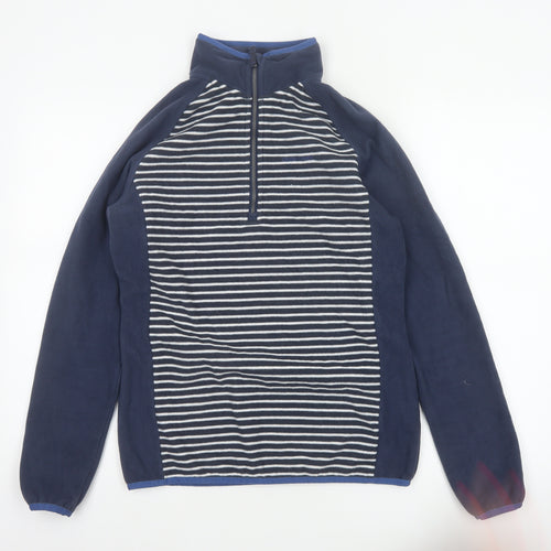 Craghoppers Women’s Blue Stripe UK 10 Half Zip Fleece Sweatshirt
