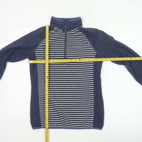 Craghoppers Women’s Blue Stripe UK 10 Half Zip Fleece Sweatshirt