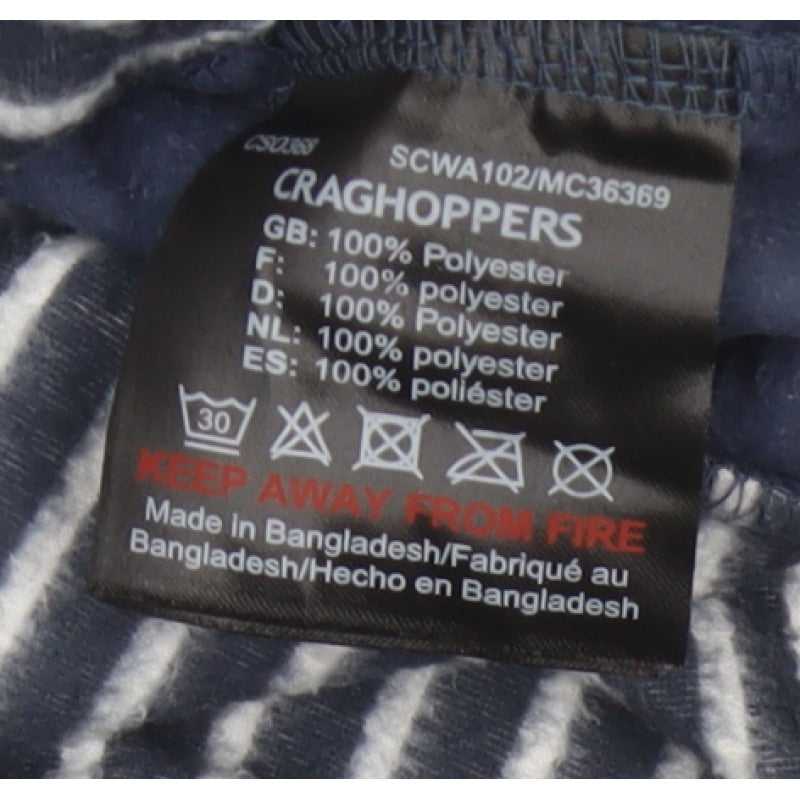 Craghoppers Women’s Blue Stripe UK 10 Half Zip Fleece Sweatshirt