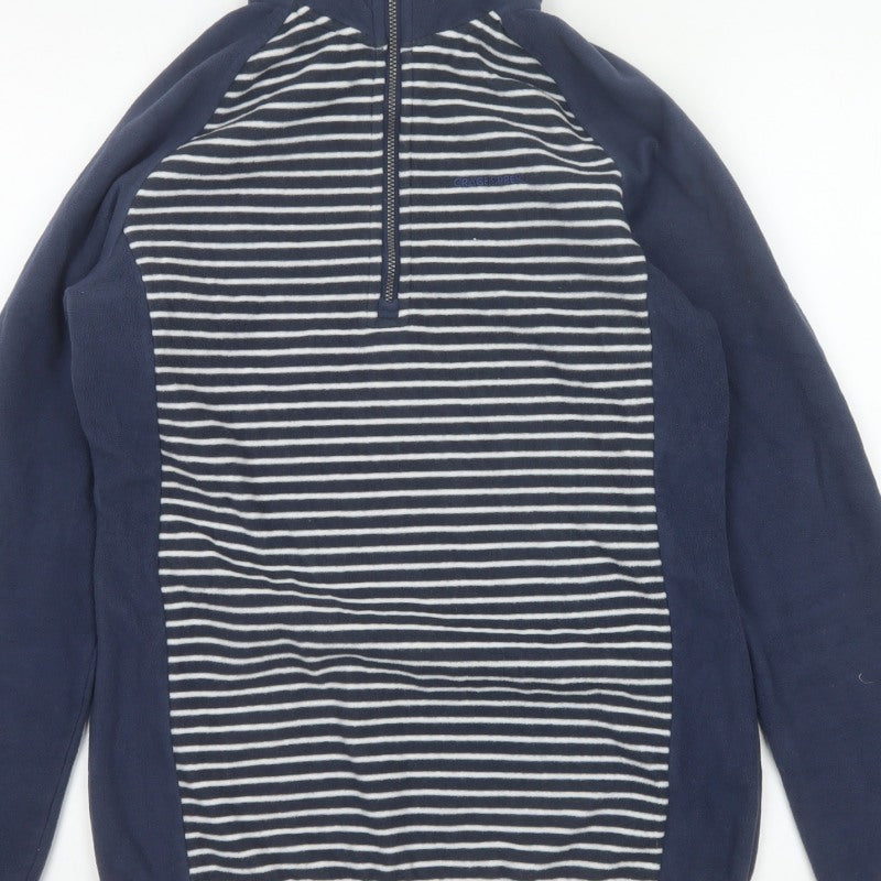 Craghoppers Women’s Blue Stripe UK 10 Half Zip Fleece Sweatshirt