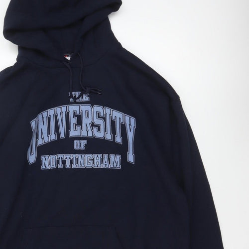 Jerzees Men’s Blue XL University of Nottingham Graphic Pullover Hoodie