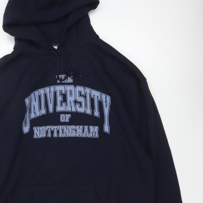Jerzees Men’s Blue XL University of Nottingham Graphic Pullover Hoodie