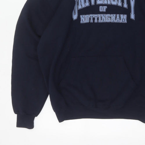 Jerzees Men’s Blue XL University of Nottingham Graphic Pullover Hoodie