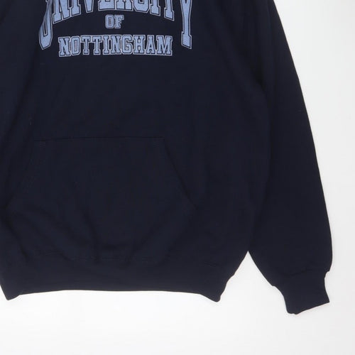 Jerzees Men’s Blue XL University of Nottingham Graphic Pullover Hoodie