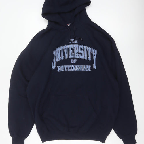 Jerzees Men’s Blue XL University of Nottingham Graphic Pullover Hoodie