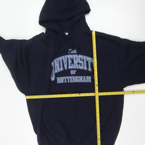 Jerzees Men’s Blue XL University of Nottingham Graphic Pullover Hoodie