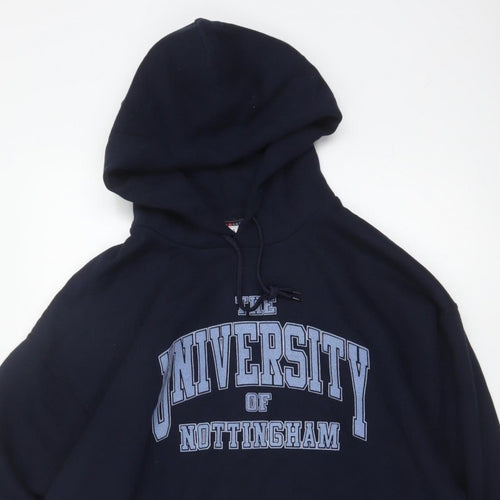 Jerzees Men’s Blue XL University of Nottingham Graphic Pullover Hoodie