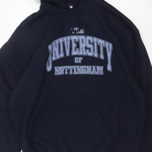 Jerzees Men’s Blue XL University of Nottingham Graphic Pullover Hoodie