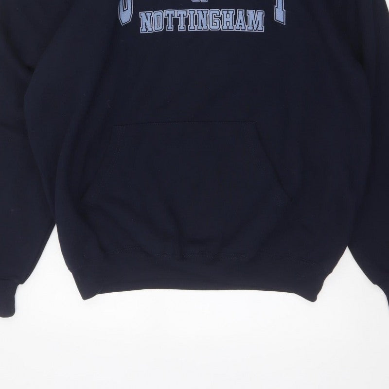 Jerzees Men’s Blue XL University of Nottingham Graphic Pullover Hoodie