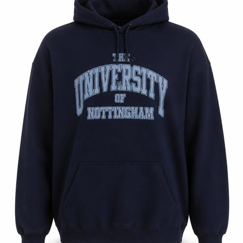 Jerzees Men’s Blue XL University of Nottingham Graphic Pullover Hoodie