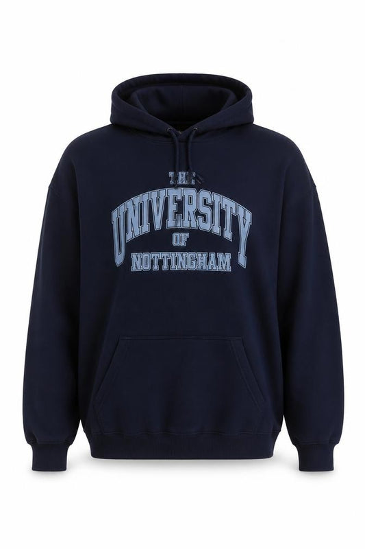 Jerzees Men’s Blue XL University of Nottingham Graphic Pullover Hoodie