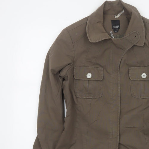 Esprit Women’s Brown UK 10 Military Utility Jacket Cotton Blend