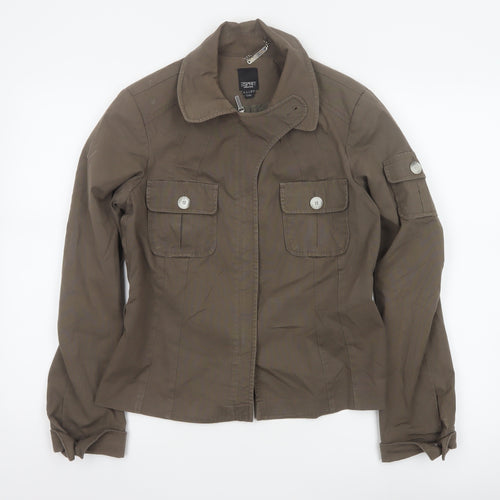 Esprit Women’s Brown UK 10 Military Utility Jacket Cotton Blend