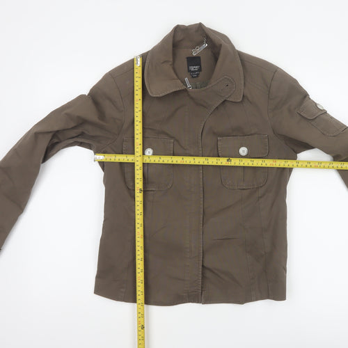 Esprit Women’s Brown UK 10 Military Utility Jacket Cotton Blend