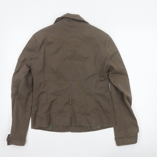Esprit Women’s Brown UK 10 Military Utility Jacket Cotton Blend