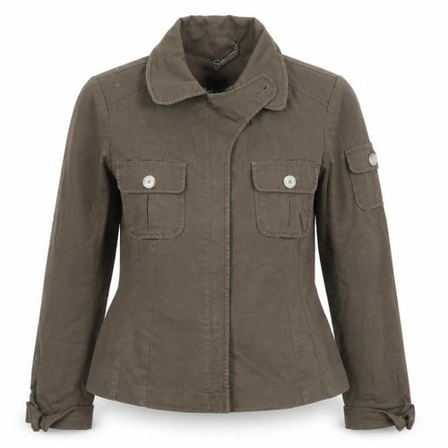 Esprit Women’s Brown UK 10 Military Utility Jacket Cotton Blend
