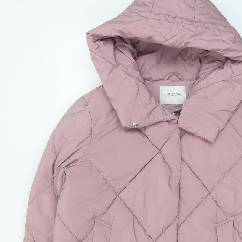 George Women’s Pink M 12-14 Hooded Quilted Puffer Jacket