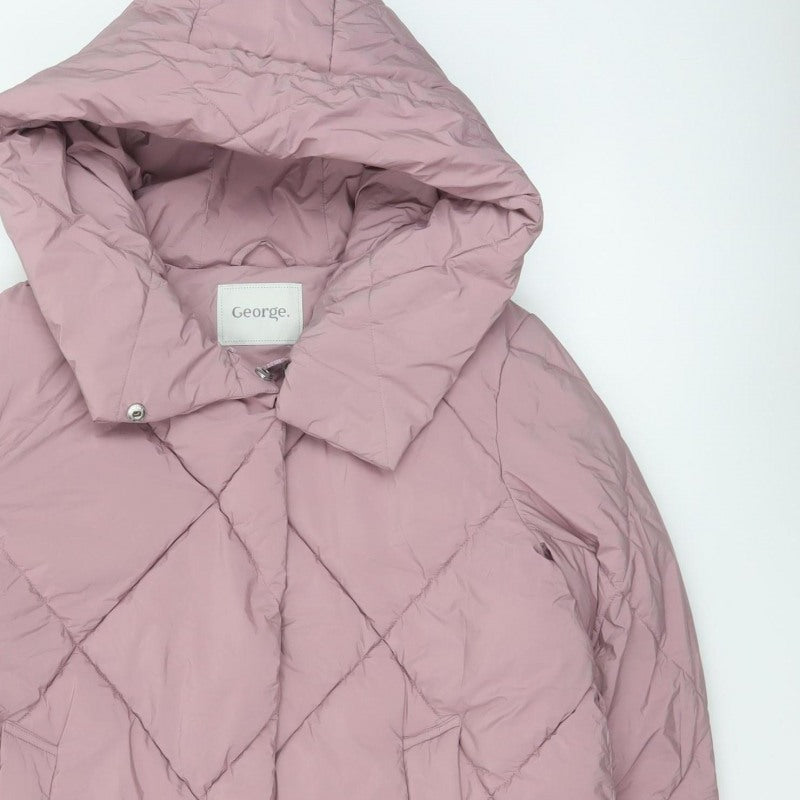 George Women’s Pink M 12-14 Hooded Quilted Puffer Jacket