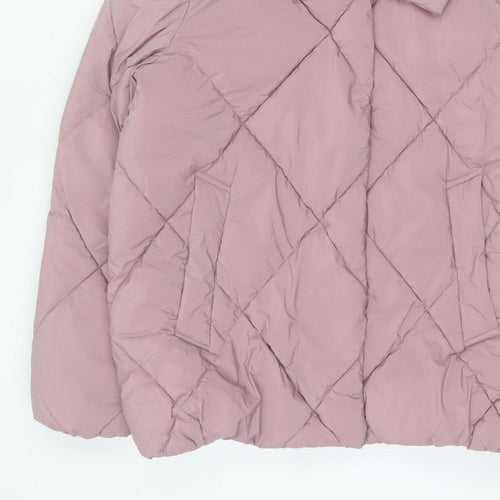 George Women’s Pink M 12-14 Hooded Quilted Puffer Jacket