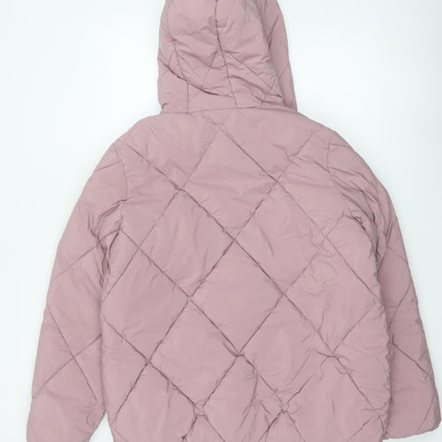 George Women’s Pink M 12-14 Hooded Quilted Puffer Jacket