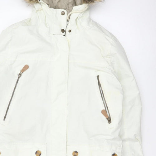 Trespass Women White UK 14 Waterproof Faux Fur Hooded Parka Coat