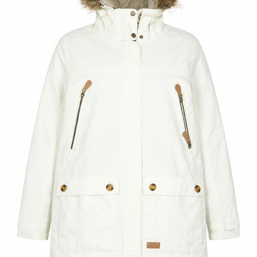 Trespass Women White UK 14 Waterproof Faux Fur Hooded Parka Coat