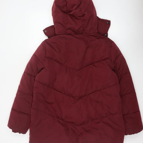 Roman Women’s Red Size 10 Hooded Quilted Puffer Coat