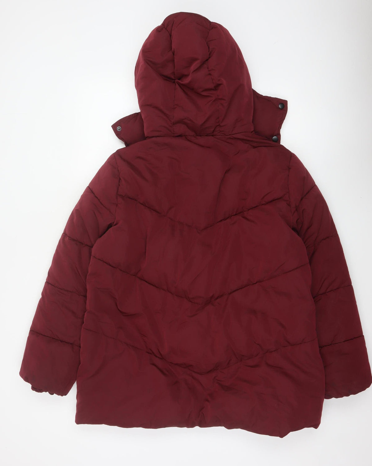 Roman Women’s Red Size 10 Hooded Quilted Puffer Coat