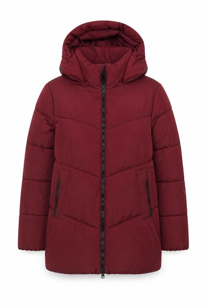 Roman Women’s Red Size 10 Hooded Quilted Puffer Coat