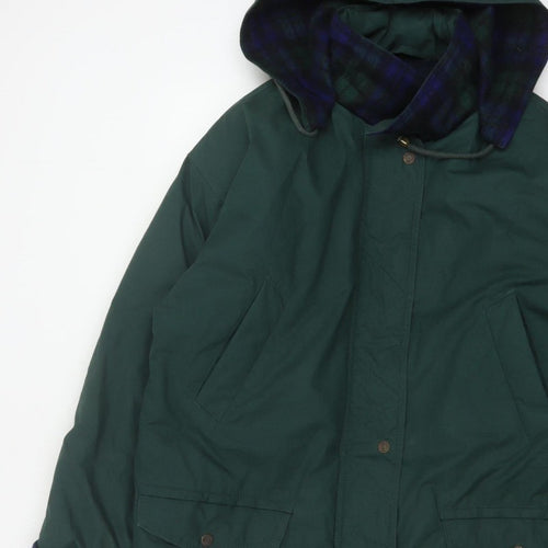 C&A Women Green UK 14 Hooded Parka Long Padded Coat