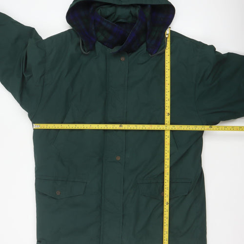 C&A Women Green UK 14 Hooded Parka Long Padded Coat