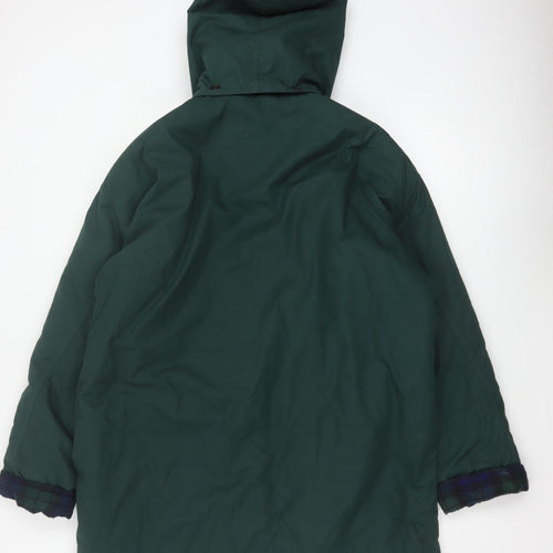 C&A Women Green UK 14 Hooded Parka Long Padded Coat