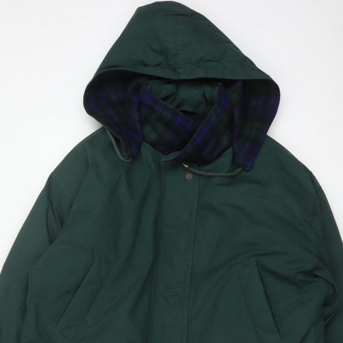 C&A Women Green UK 14 Hooded Parka Long Padded Coat