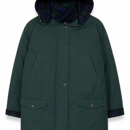 C&A Women Green UK 14 Hooded Parka Long Padded Coat