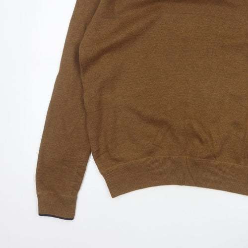 Joules Men’s Brown M Crew Neck Logo Knit Pullover Jumper